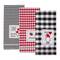 DII® Valentines Checked Embellished Dishtowel Set